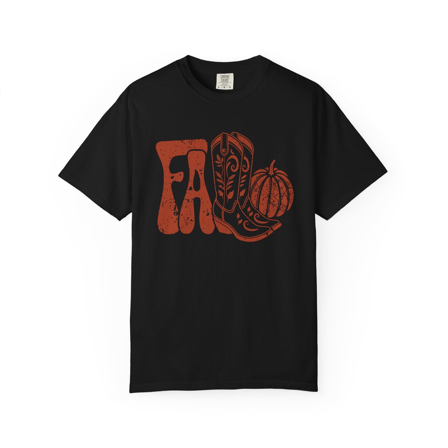 Western Fall Orange Garment-Dyed T-shirt