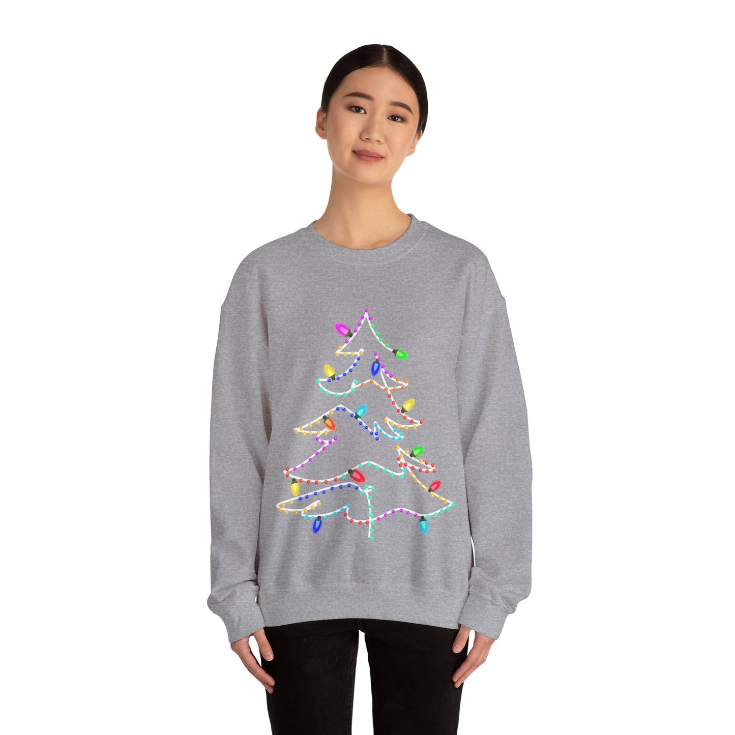 Lighted Christmas Tree  Heavy Blend™ Crewneck Sweatshirt