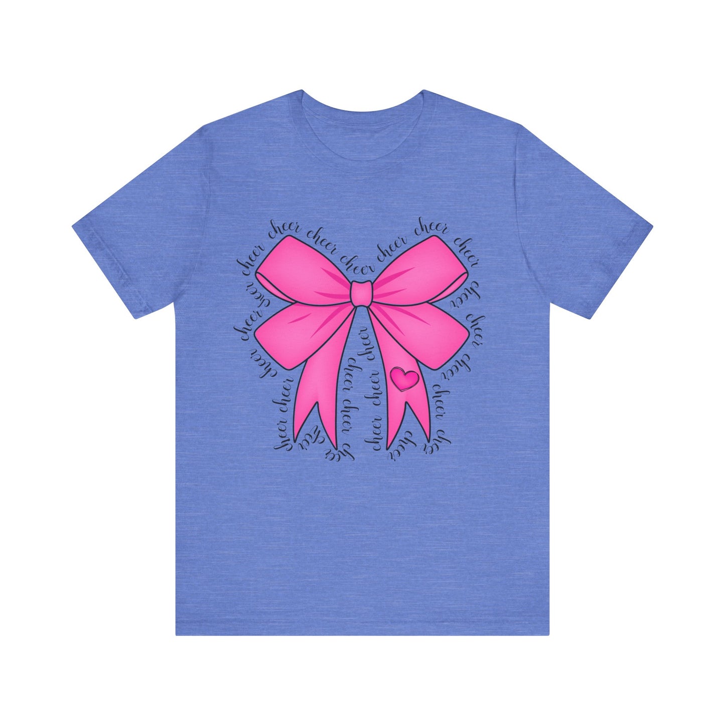 Pink Cheer Bow Jersey Short Sleeve Tee