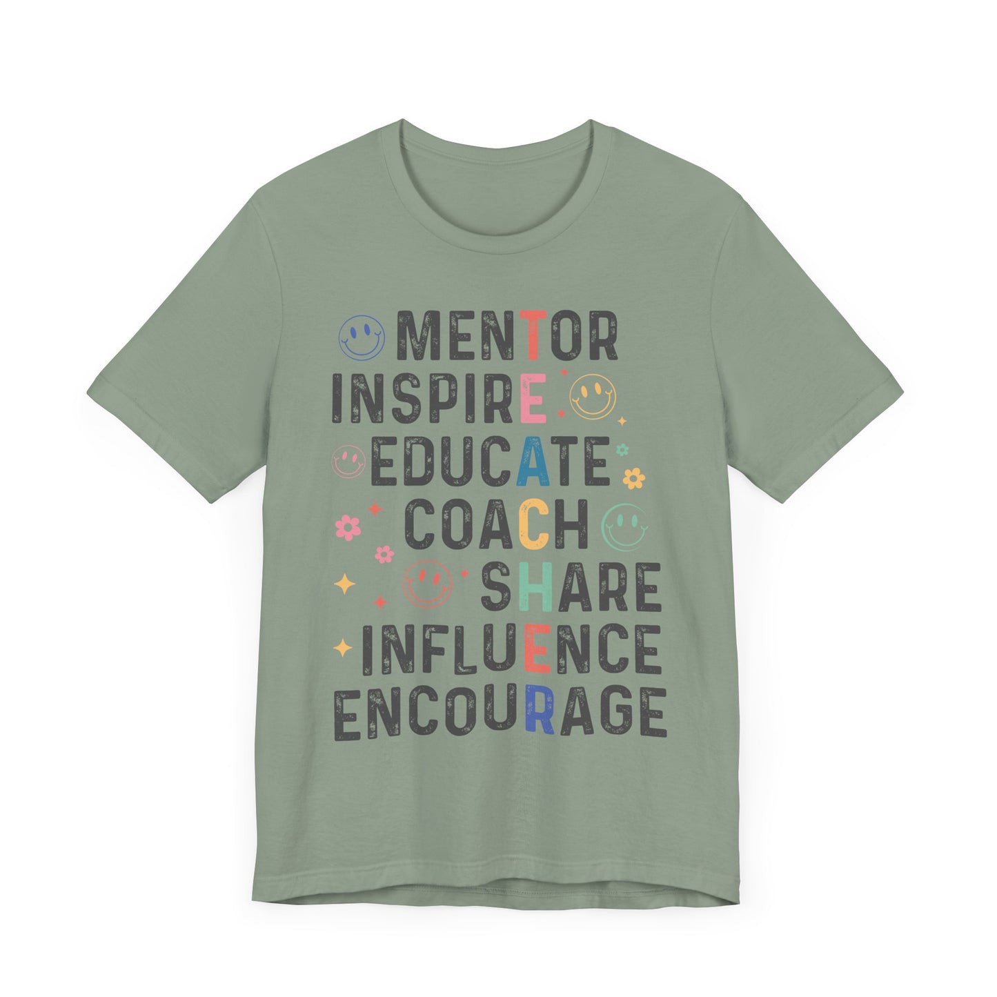 T-E-A-C-H-E-R Jersey Short Sleeve Tee