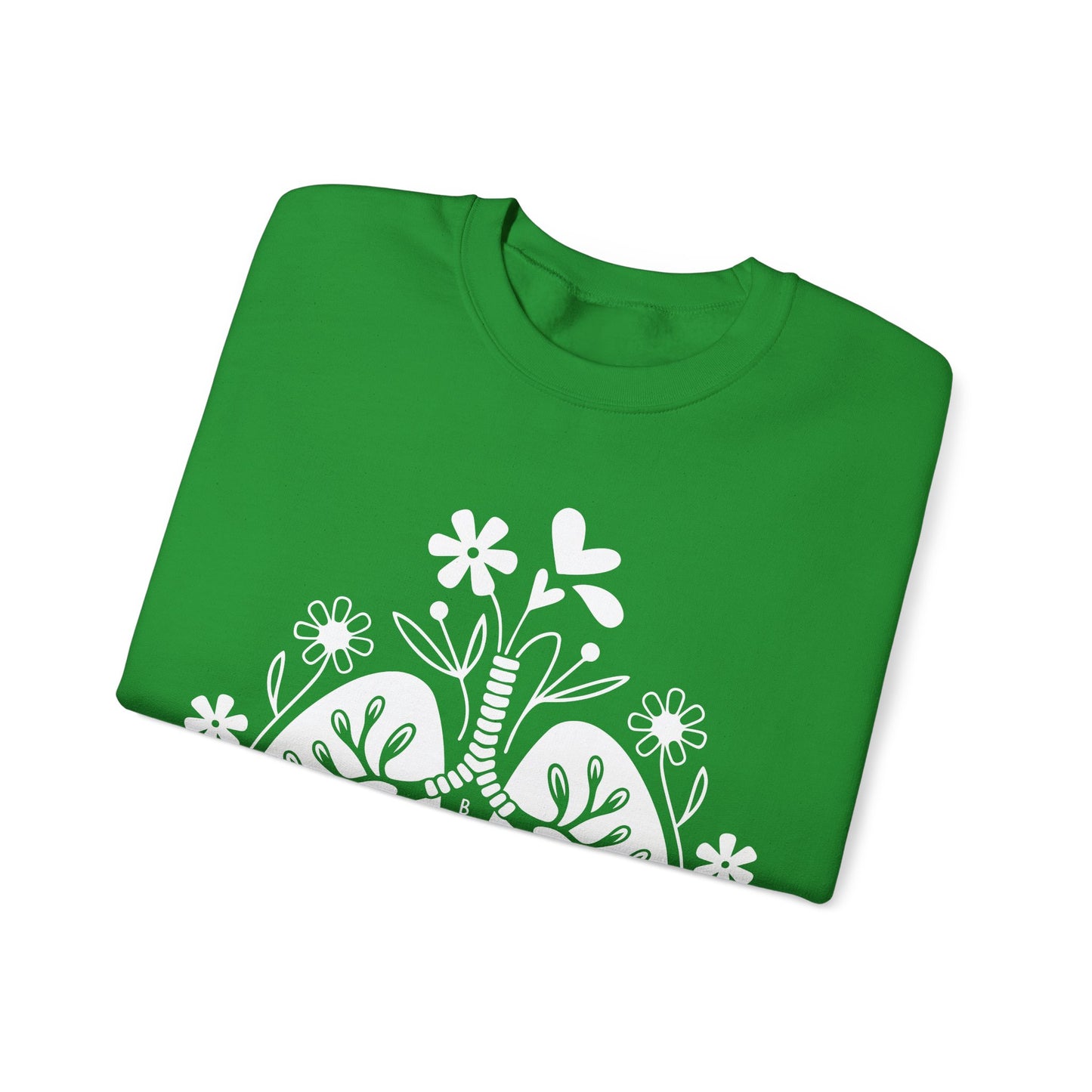 Breathe Floral Lungs Heavy Blend™ Crewneck Sweatshirt