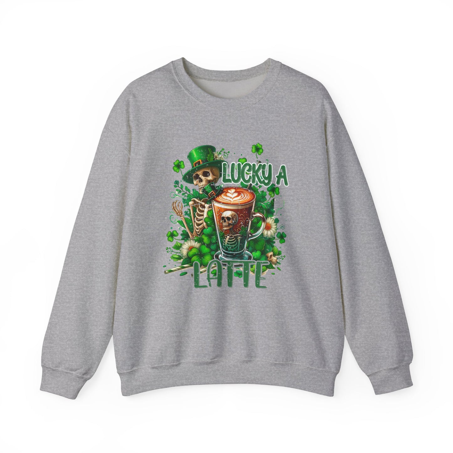 Lucky A Latte Skeleton Heavy Blend™ Crewneck Sweatshirt