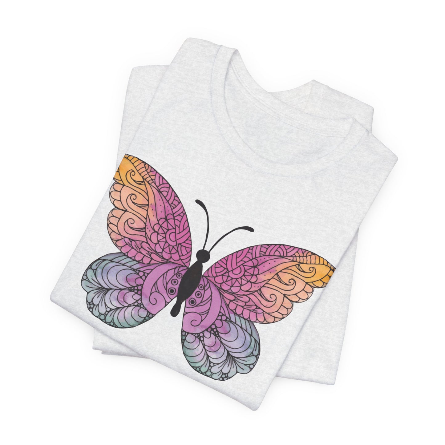 Mandala Butterfly Jersey Short Sleeve Tee