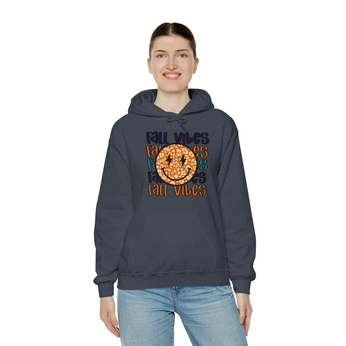 Fall Vibes Smile Heavy Blend™ Hooded Sweatshirt