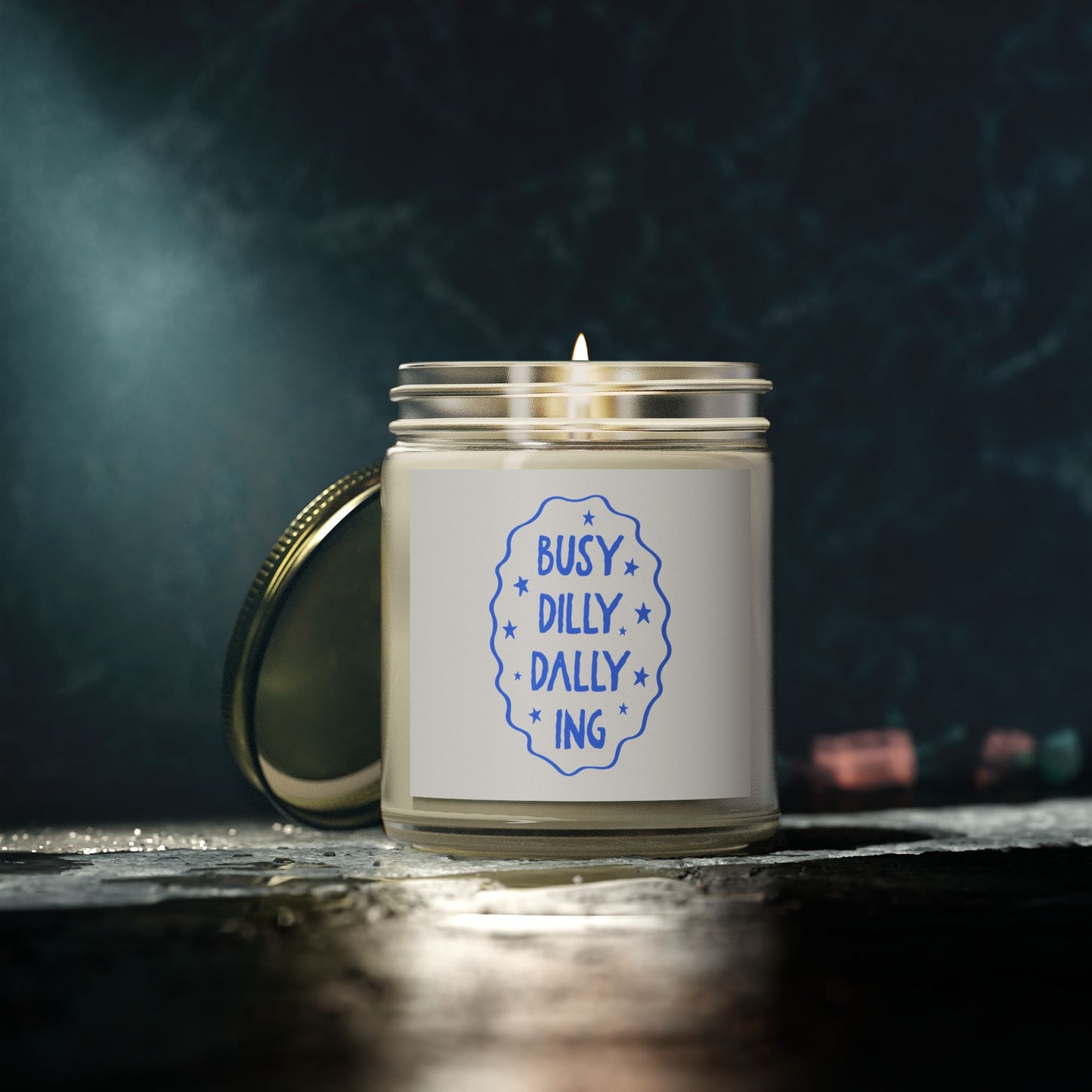 Busy Dilly Dallying Scented Candles, Coconut Apricot Wax (4oz, 9oz)
