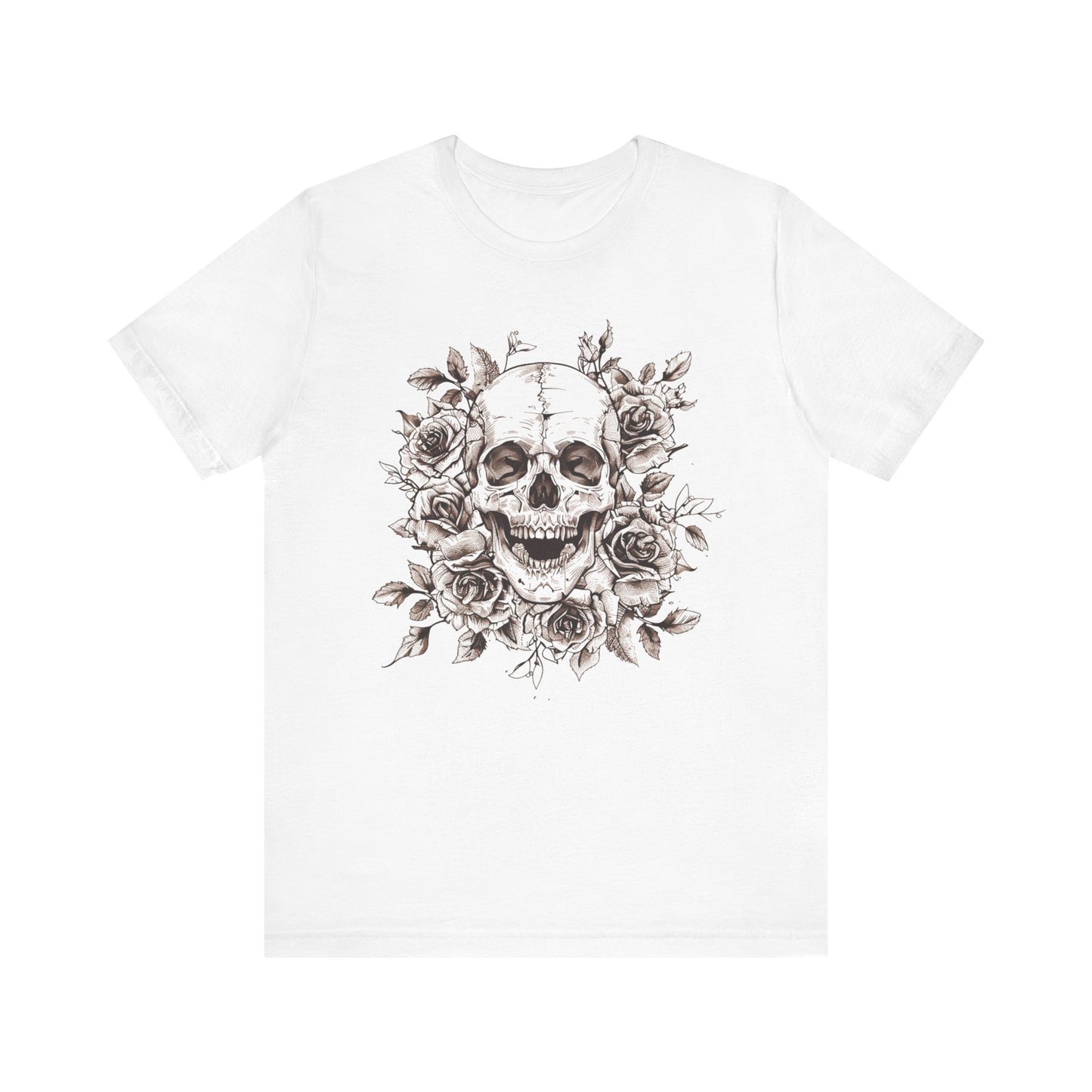 Rose Skull Jersey Short Sleeve Tee