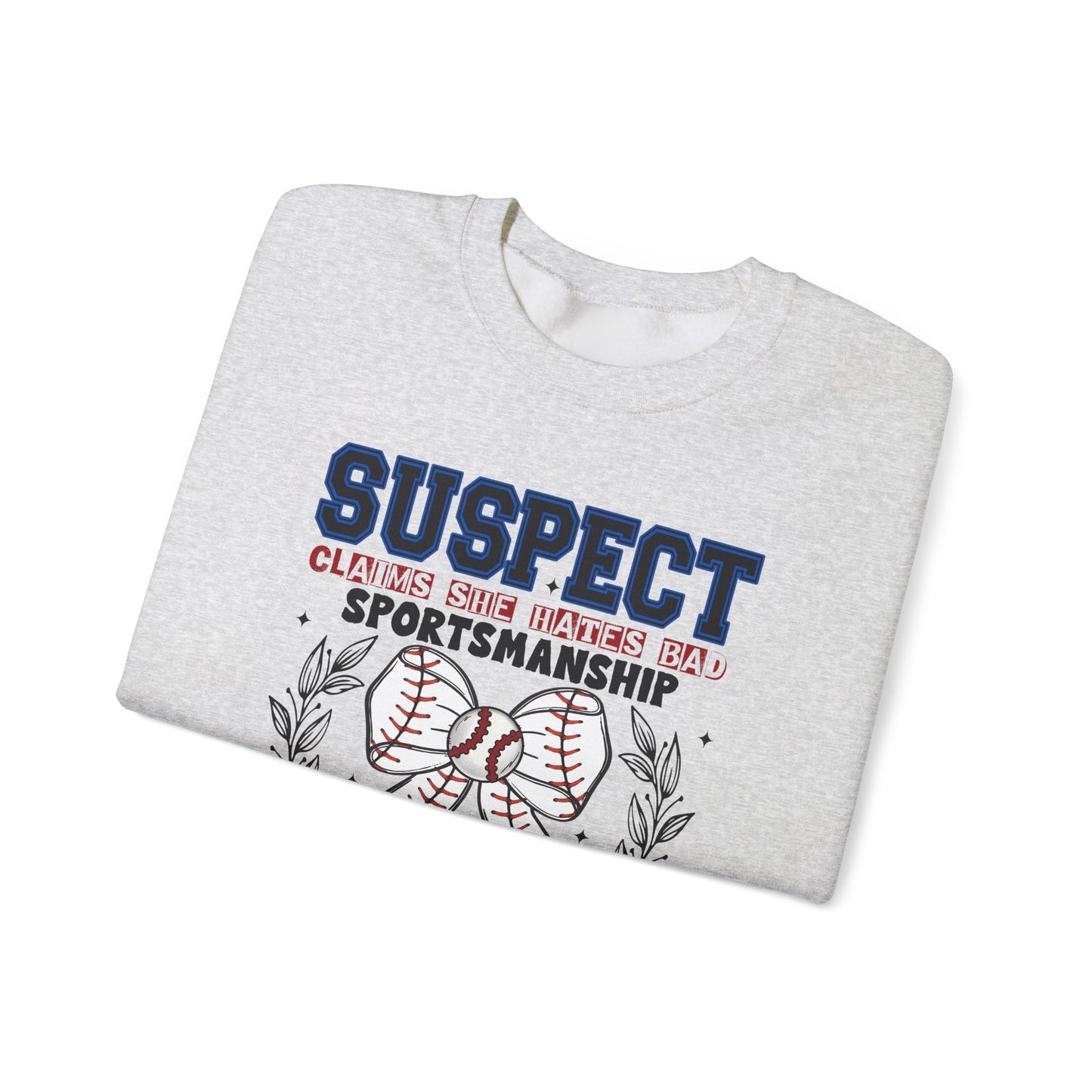 But She Yells At The Ump Heavy Blend™ Crewneck Sweatshirt
