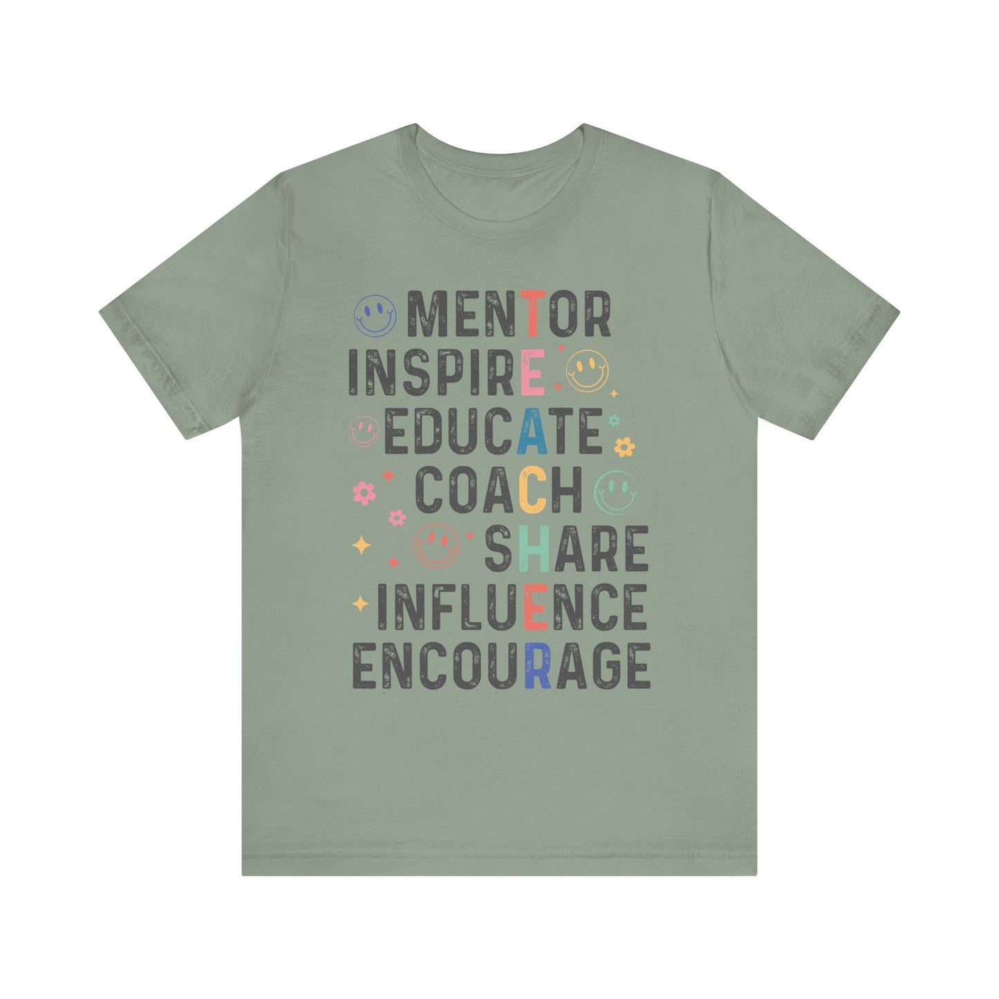 T-E-A-C-H-E-R Jersey Short Sleeve Tee