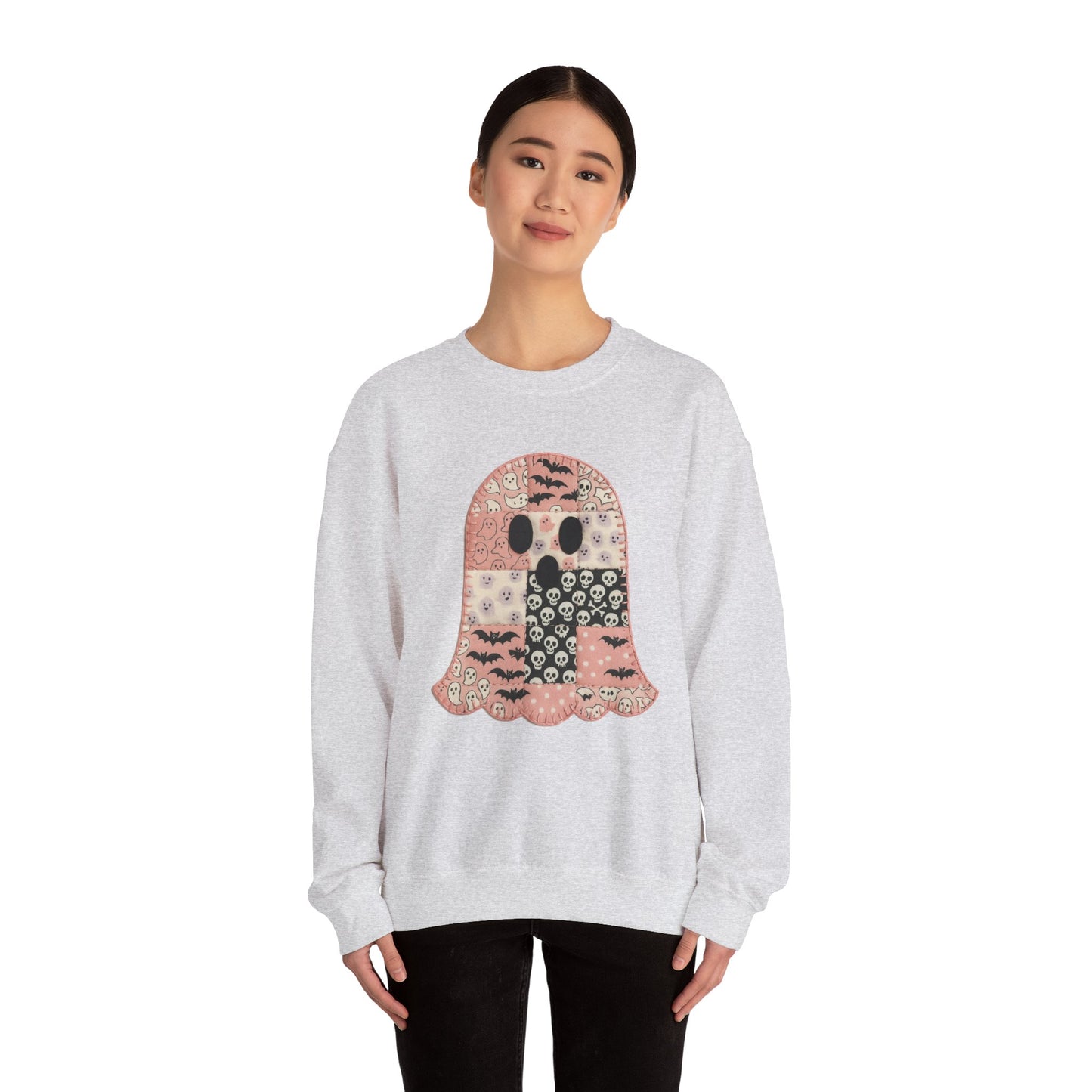 Patchwork Ghost Heavy Blend™ Crewneck Sweatshirt