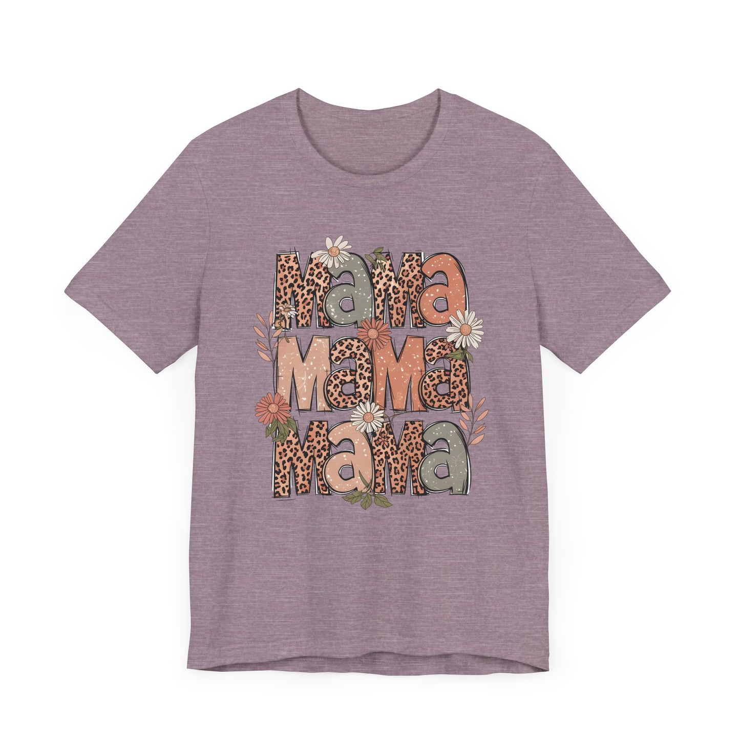 Floral Stacked Mama Jersey Short Sleeve Tee