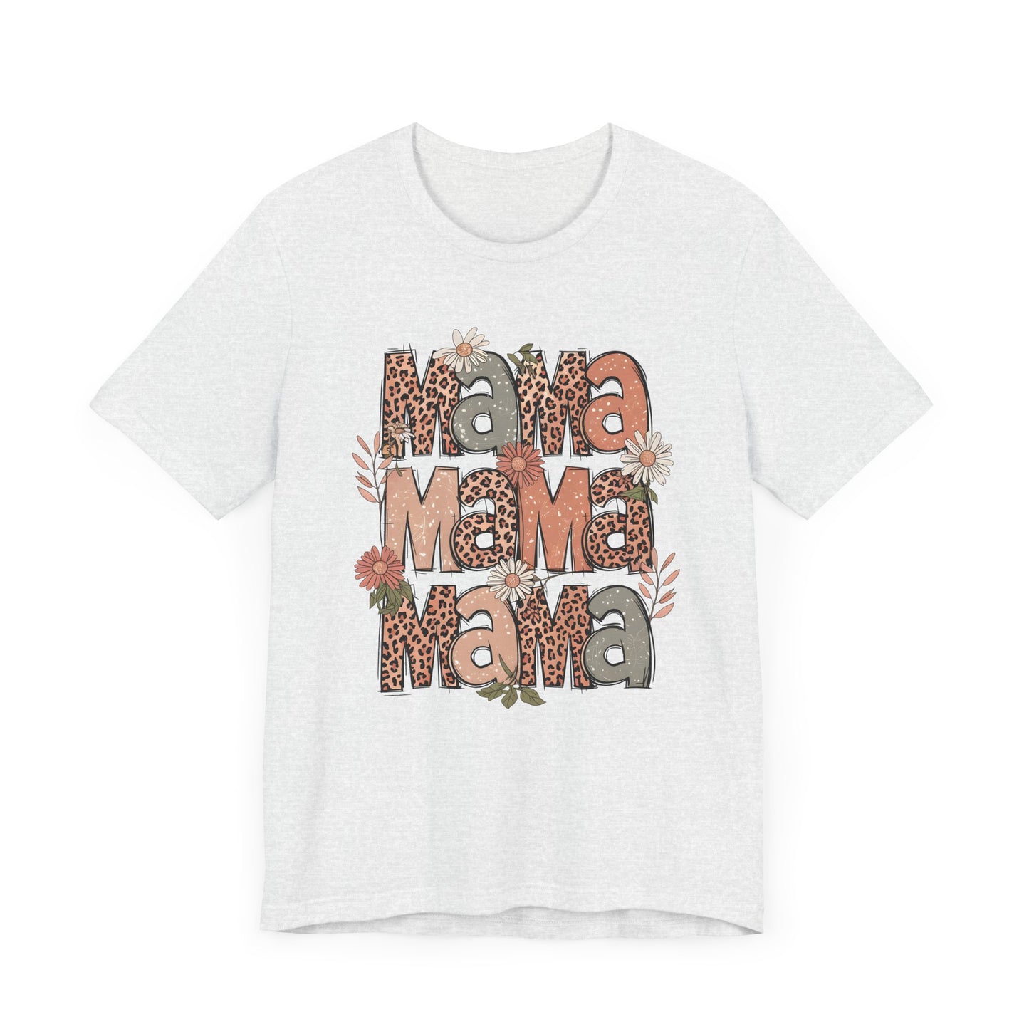 Floral Stacked Mama Jersey Short Sleeve Tee