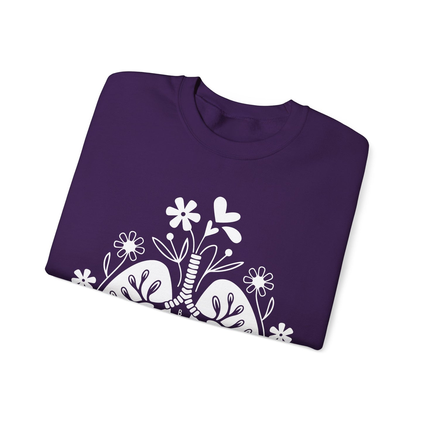 Breathe Floral Lungs Heavy Blend™ Crewneck Sweatshirt