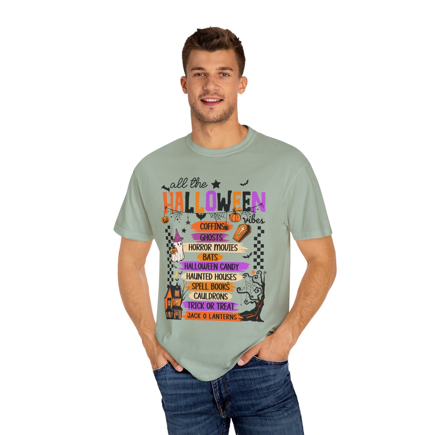 All The Halloween Vibes Garment-Dyed T-shirt