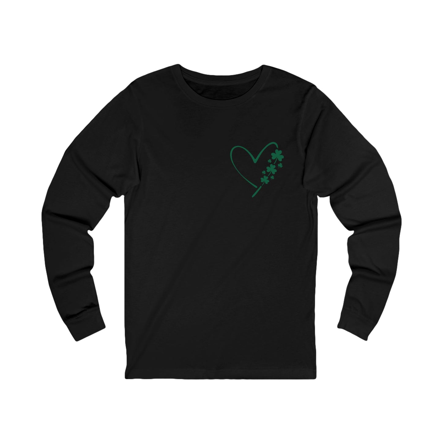 Heart And Shamrocks Jersey Long Sleeve Tee