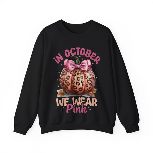 Wear Pink Leopard Pumpkin Heavy Blend™ Crewneck Sweatshirt