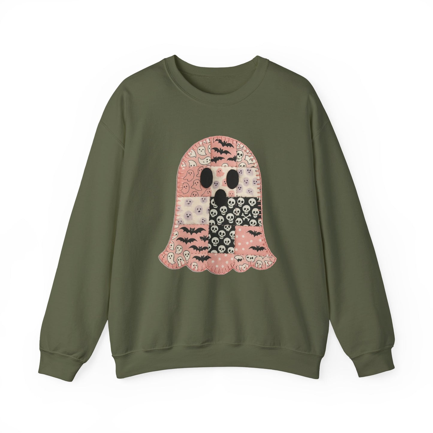 Patchwork Ghost Heavy Blend™ Crewneck Sweatshirt