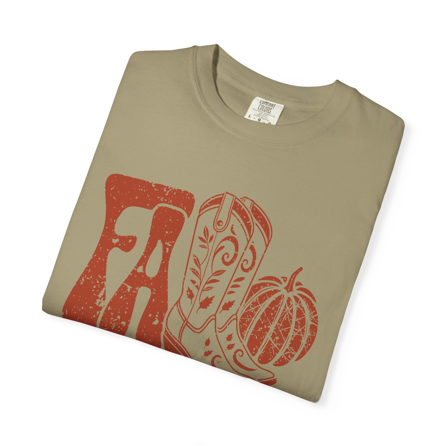 Western Fall Orange Garment-Dyed T-shirt