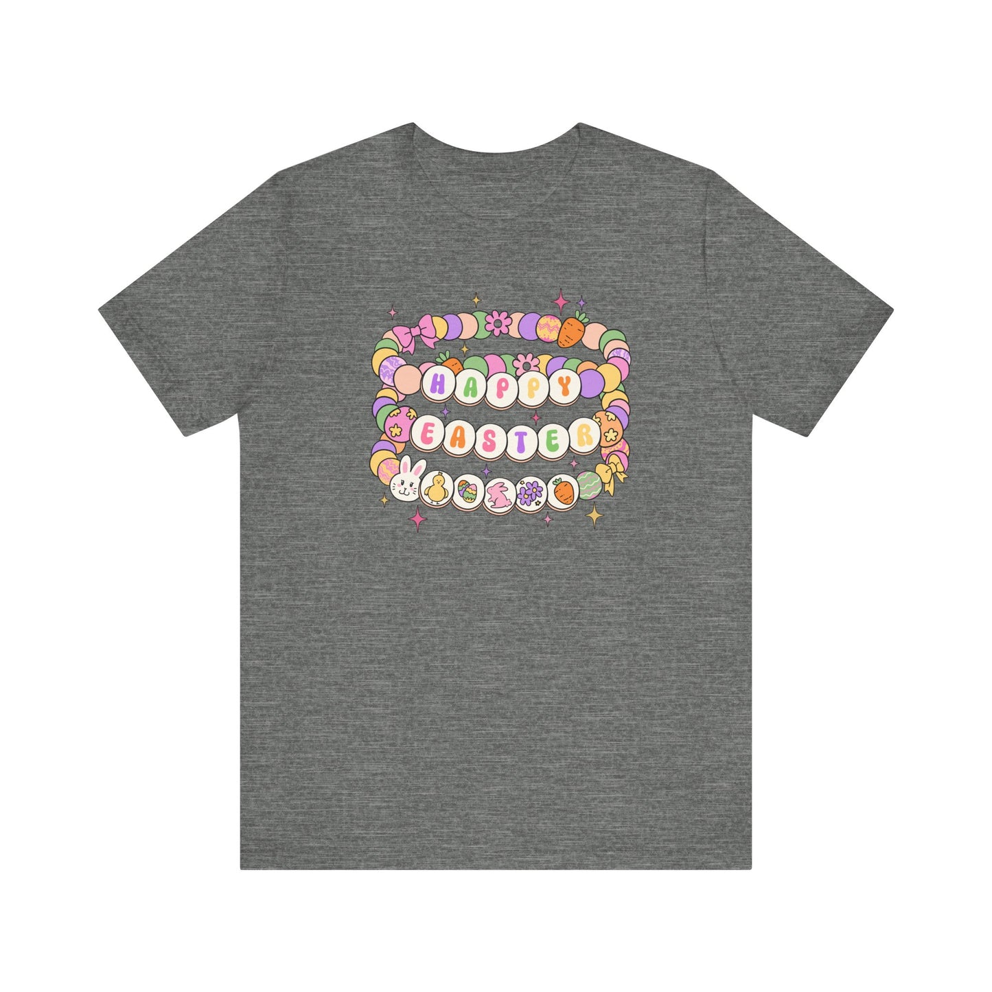 Happy Easter Beaded Bracelets Jersey Short Sleeve Tee