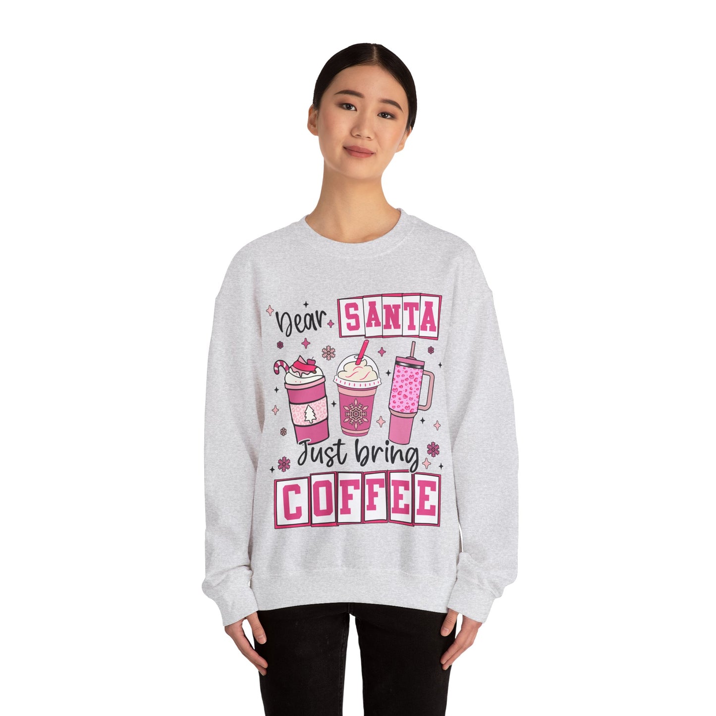 Dear Santa Just Bring Coffee Heavy Blend™ Crewneck Sweatshirt