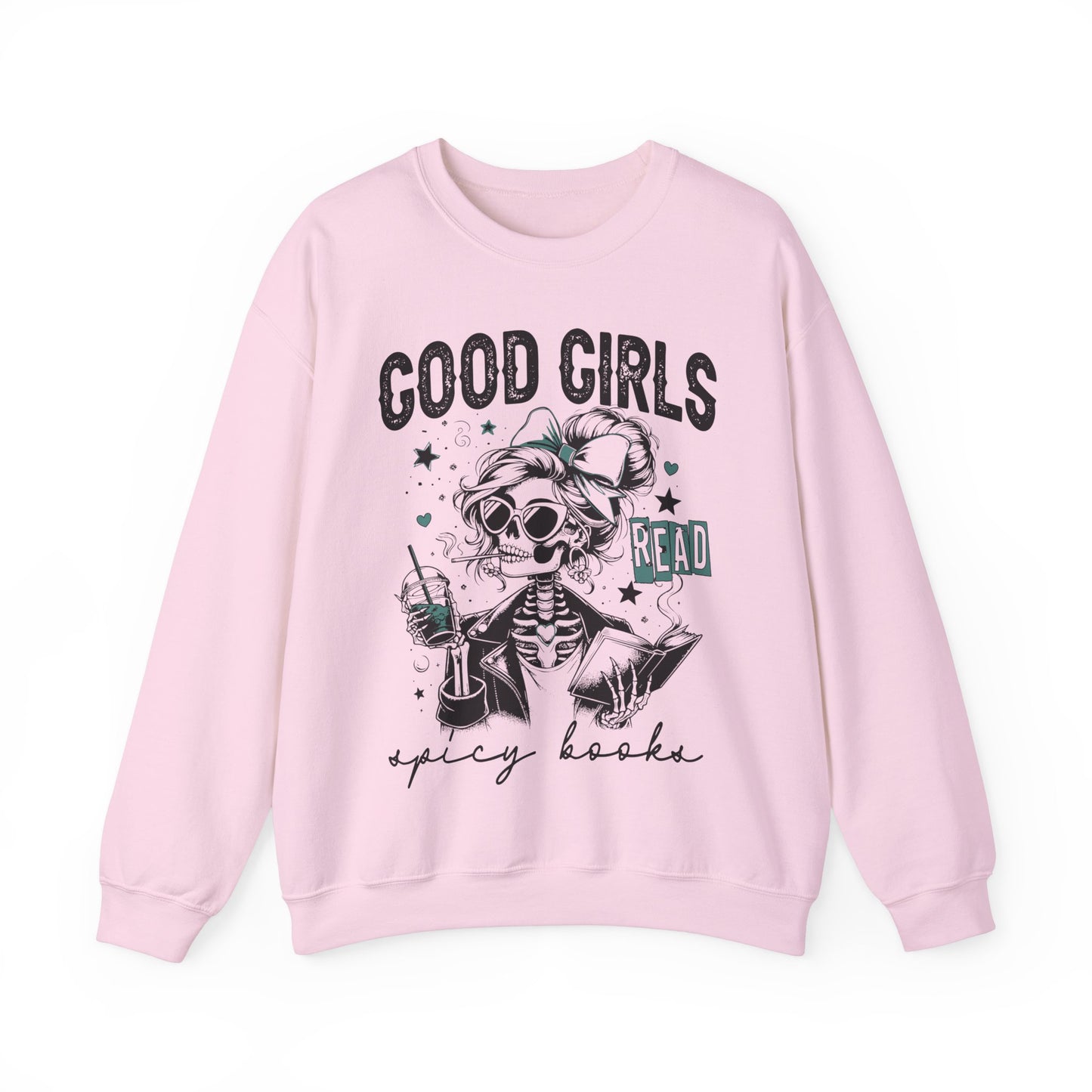 Good Girls Read Spicy Books Heavy Blend™ Crewneck Sweatshirt