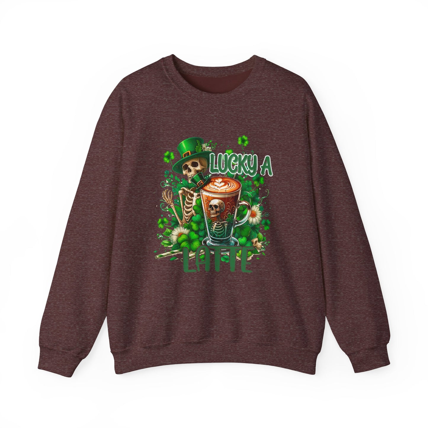 Lucky A Latte Skeleton Heavy Blend™ Crewneck Sweatshirt
