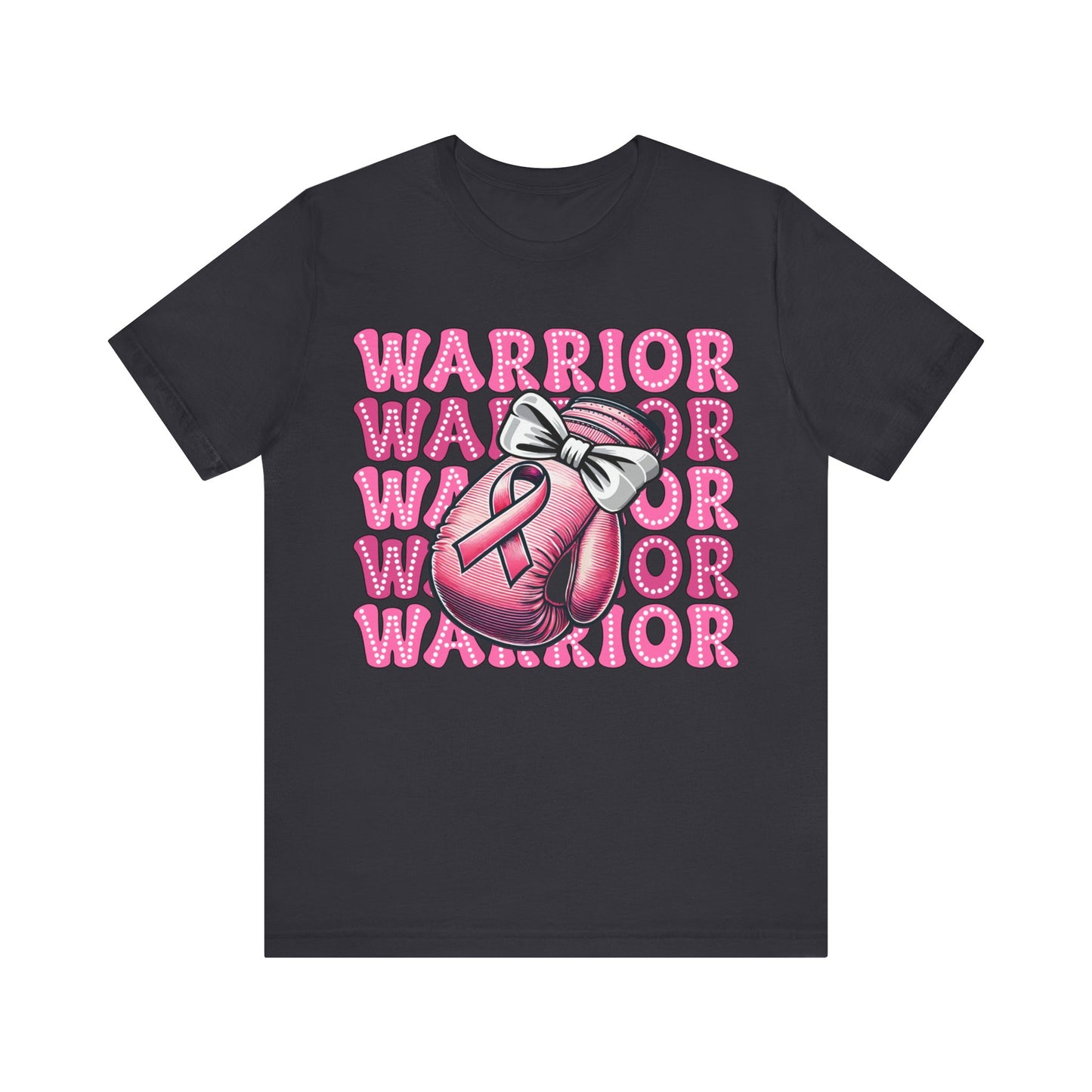 Breast Cancer Warrior Stacked Jersey Short Sleeve Tee