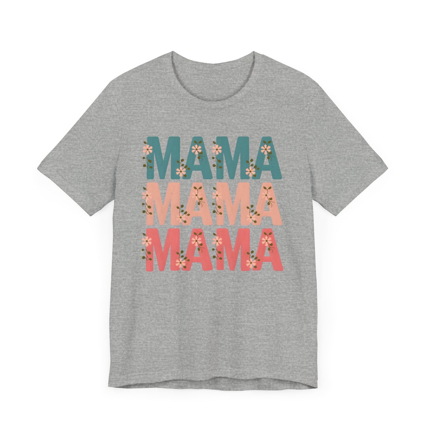 Mama Stacked Floral Jersey Short Sleeve Tee