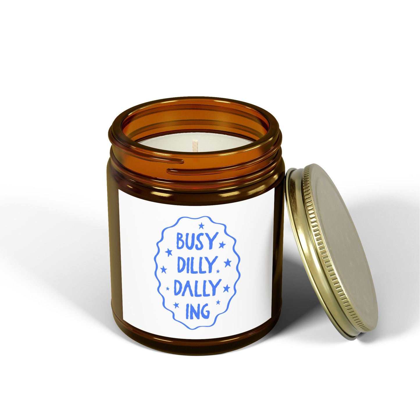 Busy Dilly Dallying Scented Candles, Coconut Apricot Wax (4oz, 9oz)