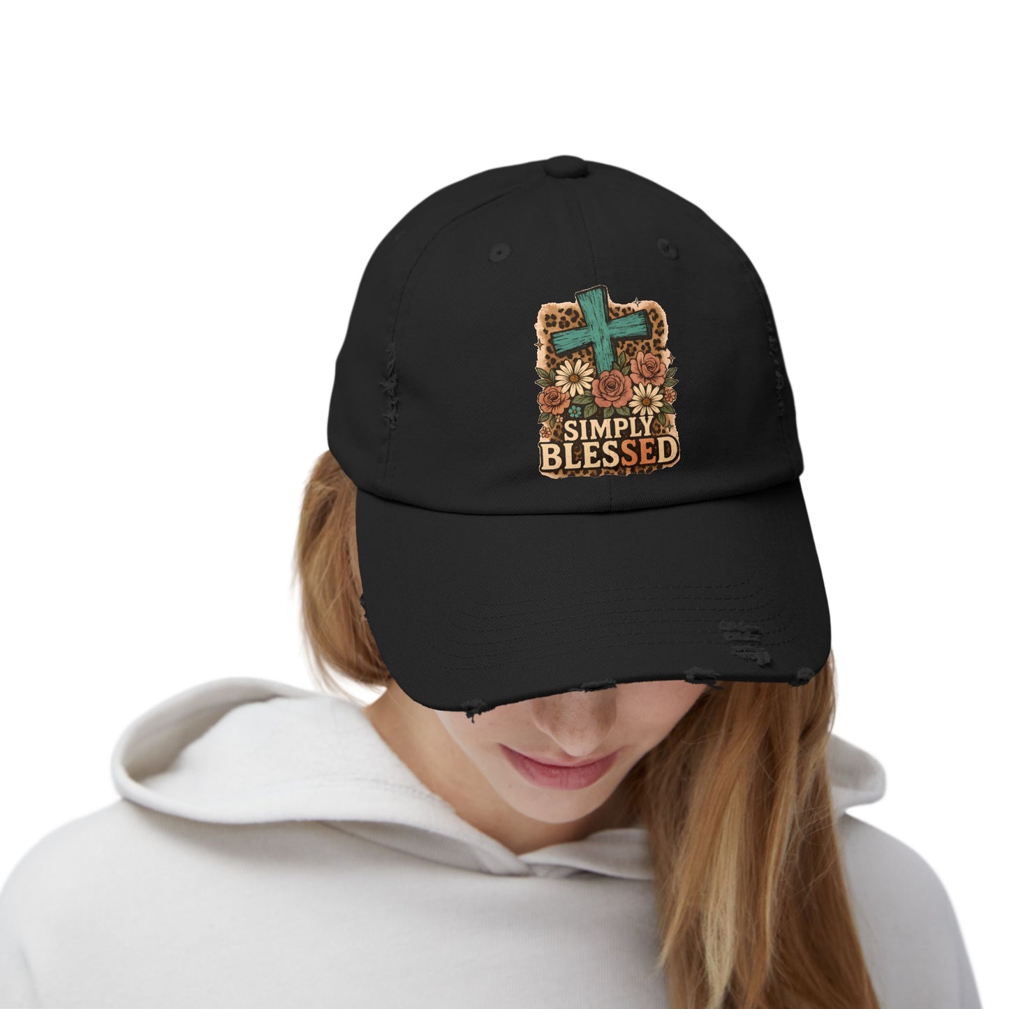 Simply Blessed Distressed Cap