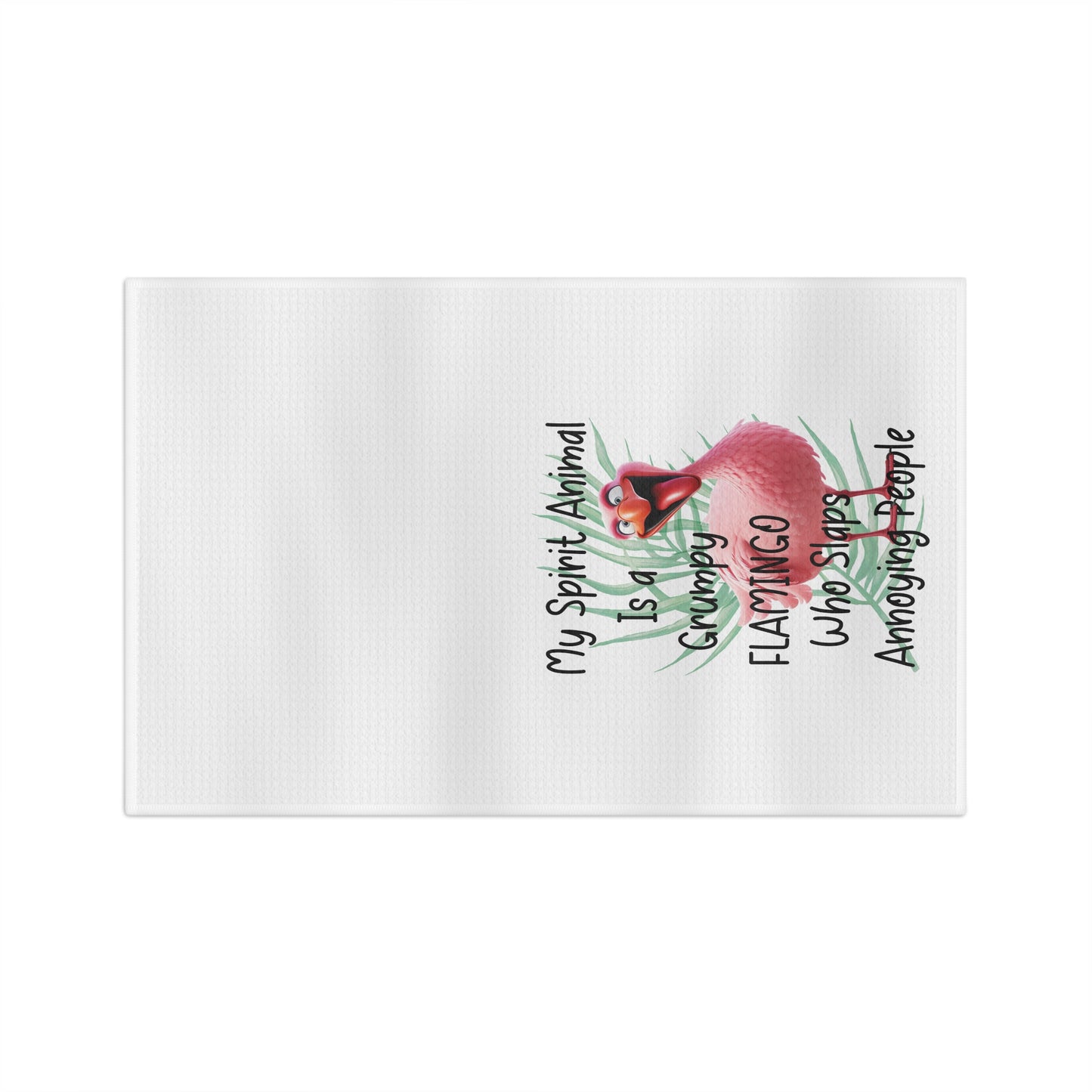 Grumpy Flamingo Microfiber Tea Towel