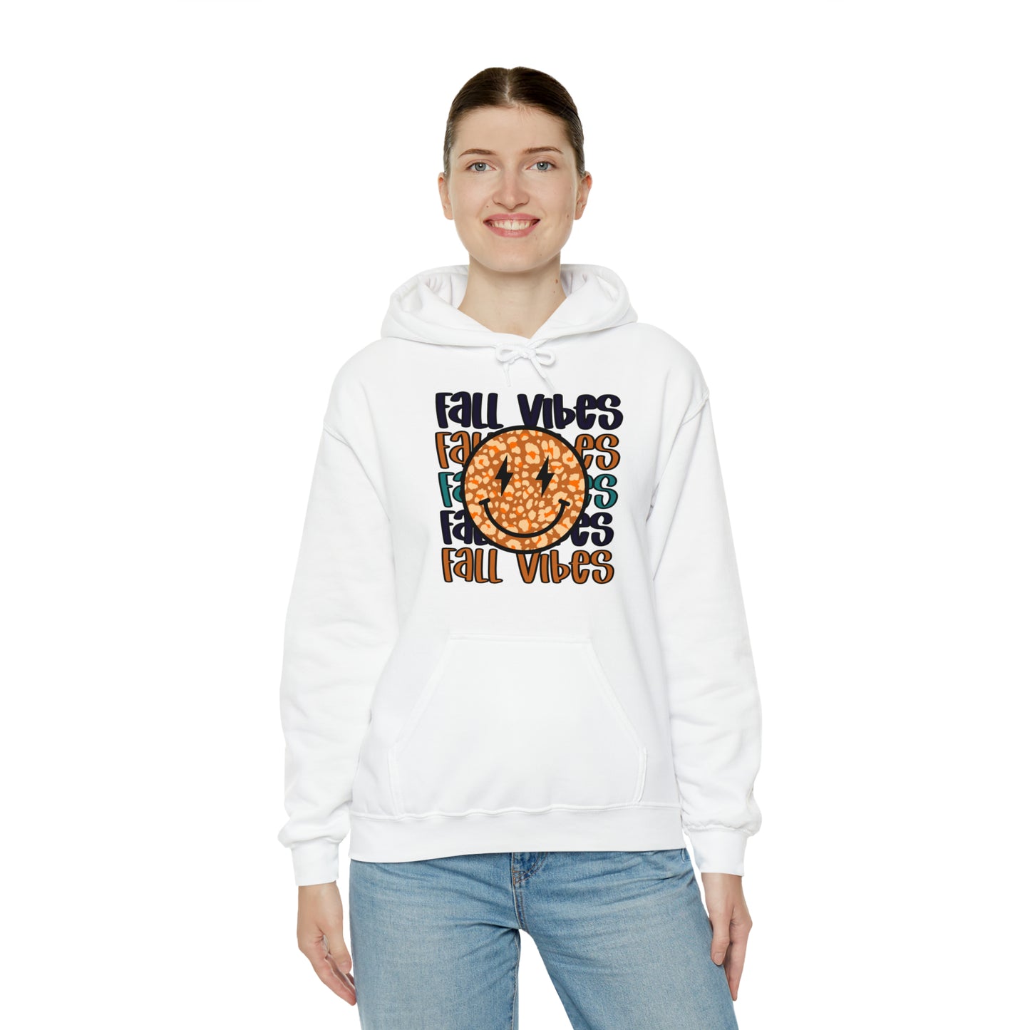 Fall Vibes Smile Heavy Blend™ Hooded Sweatshirt