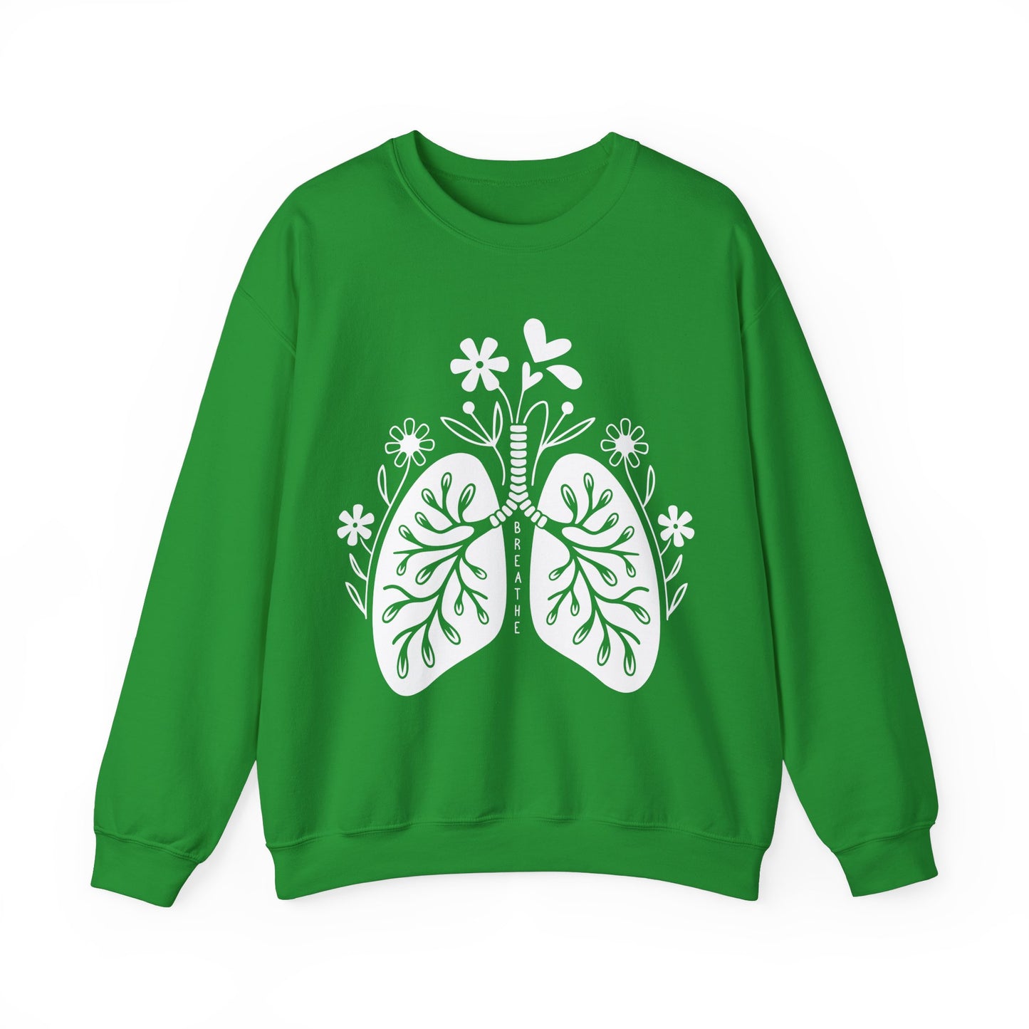 Breathe Floral Lungs Heavy Blend™ Crewneck Sweatshirt