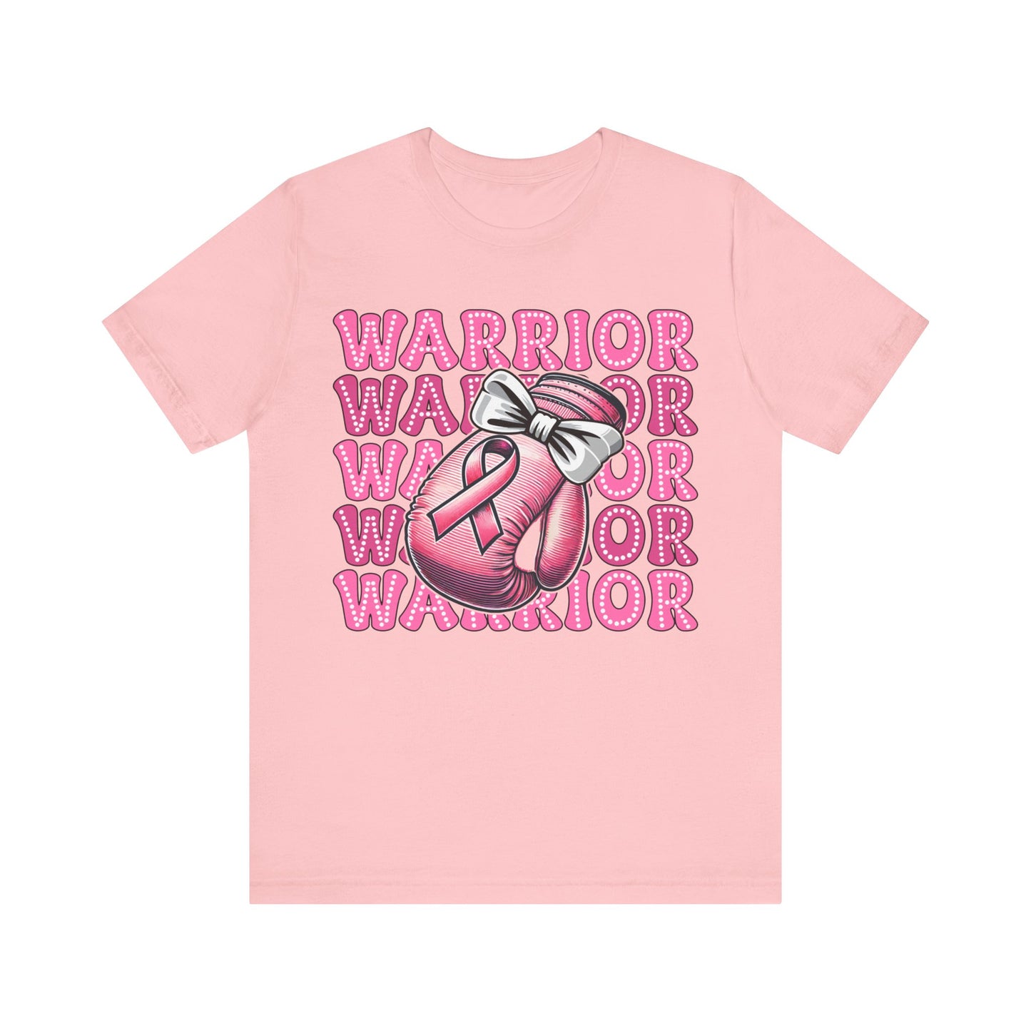 Breast Cancer Warrior Stacked Jersey Short Sleeve Tee
