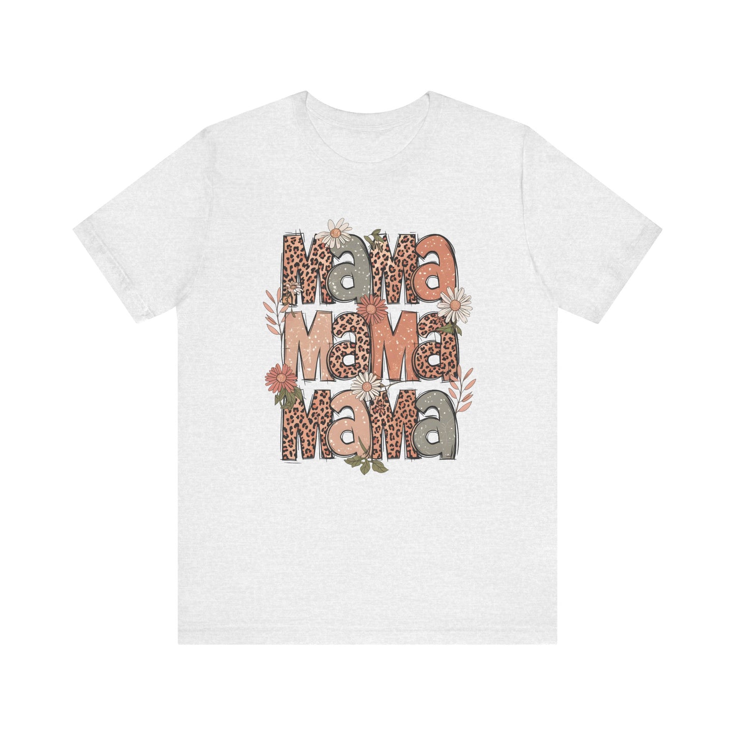 Floral Stacked Mama Jersey Short Sleeve Tee