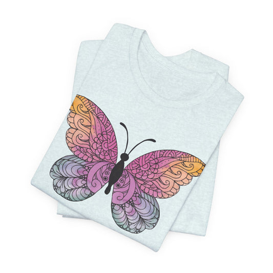 Mandala Butterfly Jersey Short Sleeve Tee