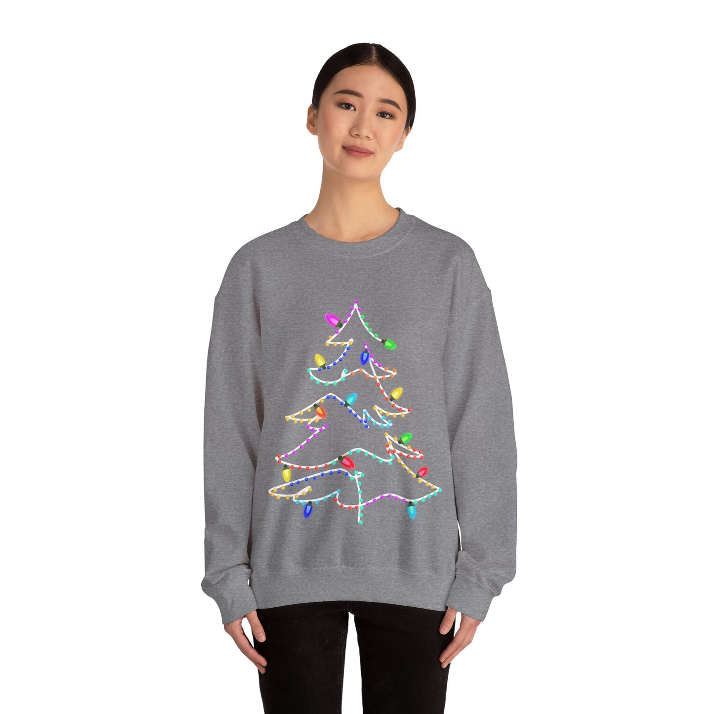 Lighted Christmas Tree  Heavy Blend™ Crewneck Sweatshirt