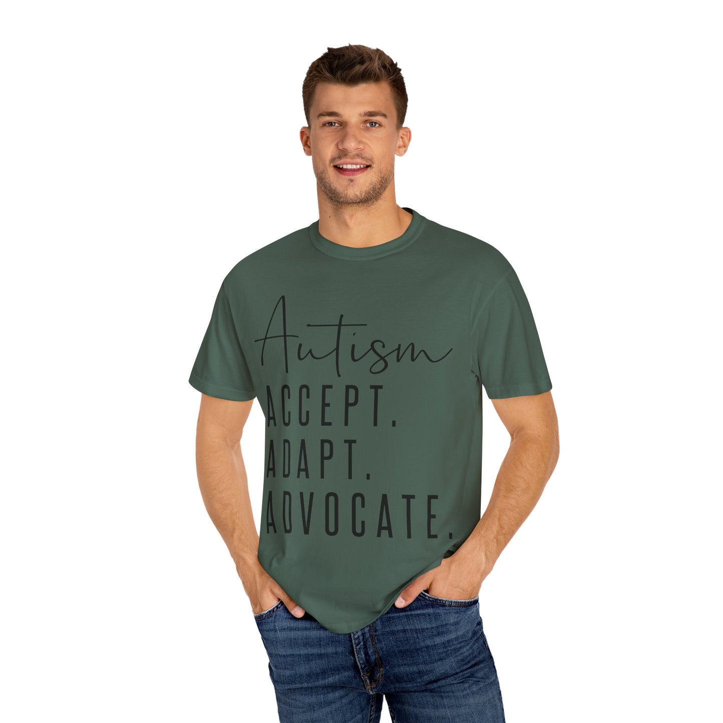 Autism Accept Adapt Advocate Garment-Dyed T-shirt