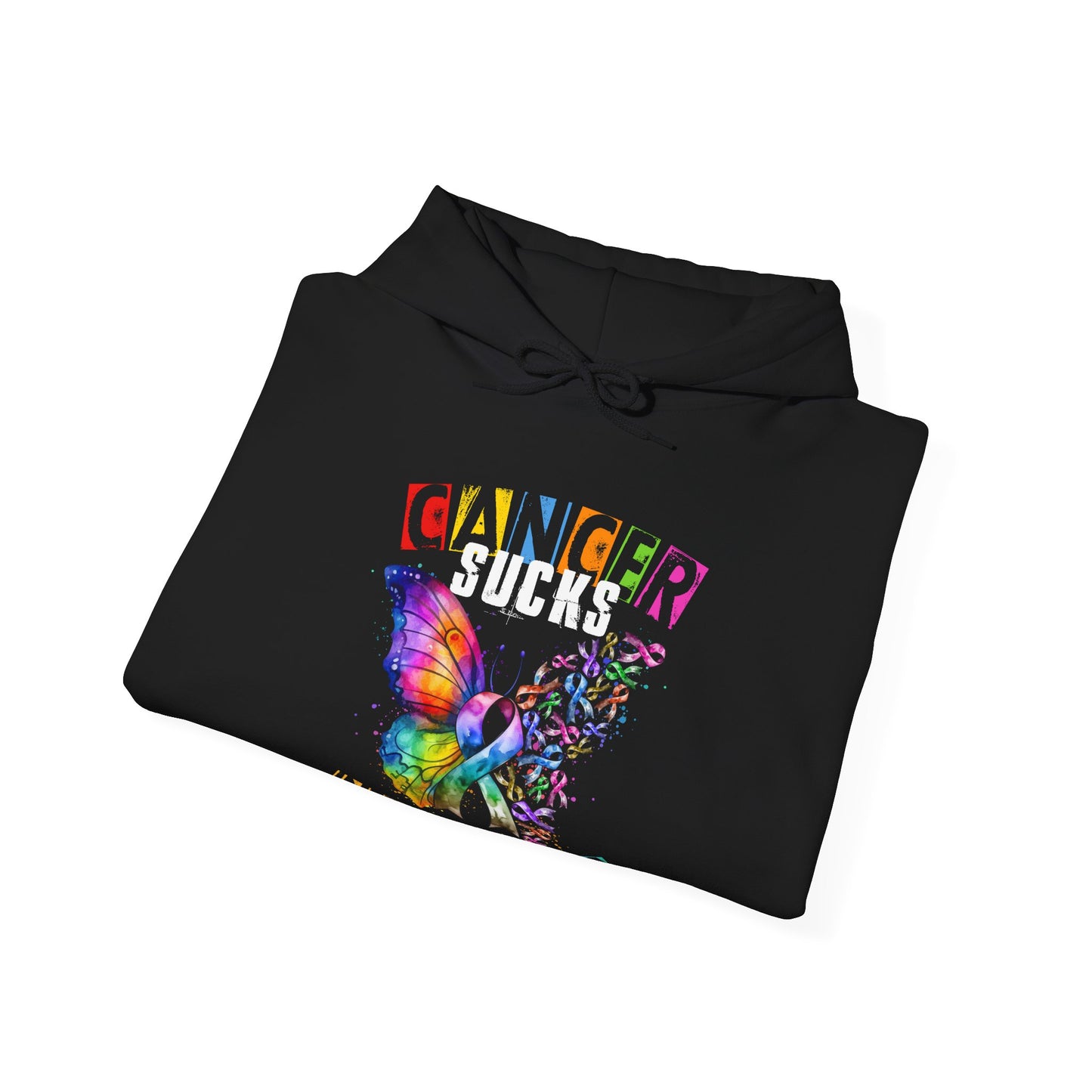 Cancer Sucks In All Colors Heavy Blend™ Hooded Sweatshirt