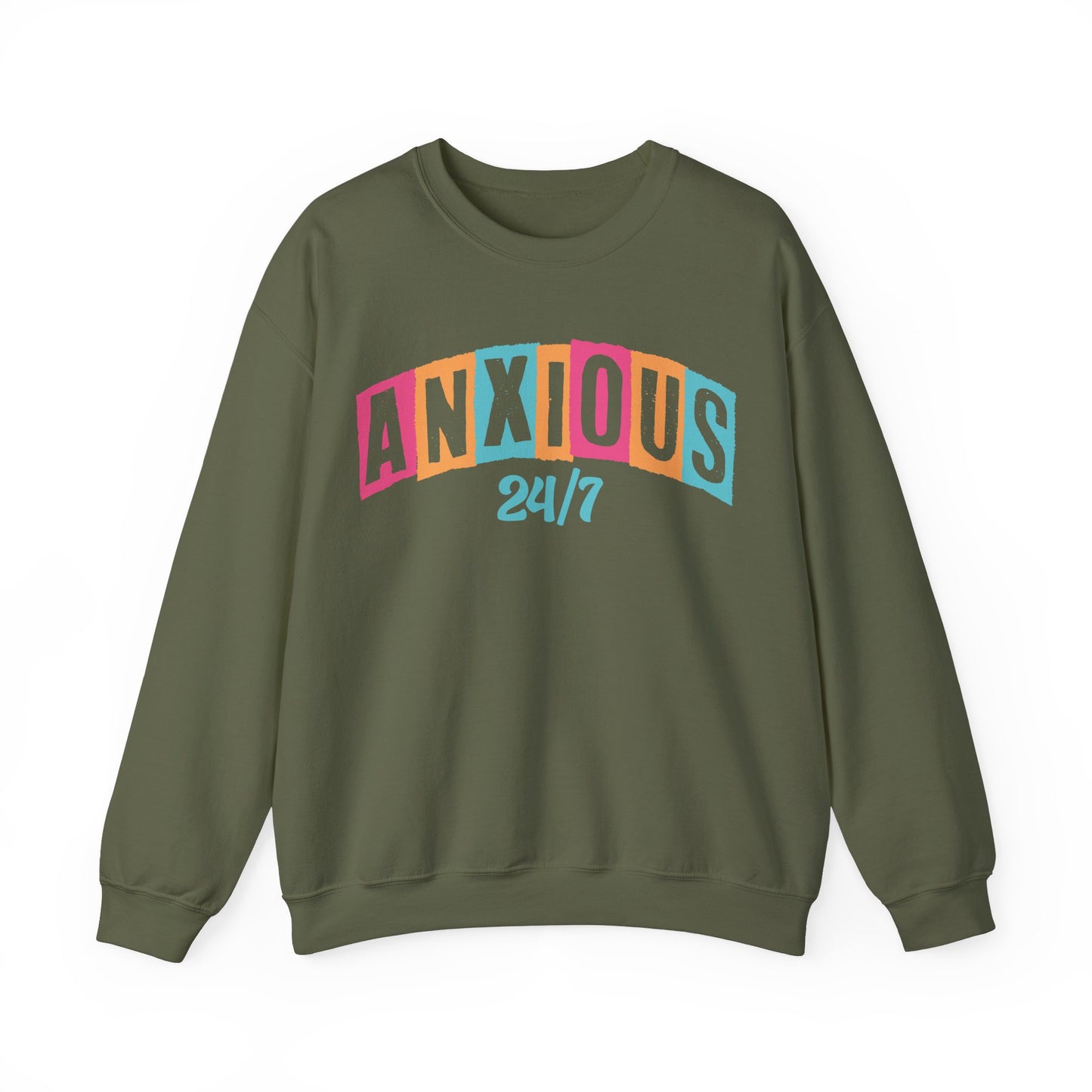 Anxious 24/7 Heavy Blend™ Crewneck Sweatshirt