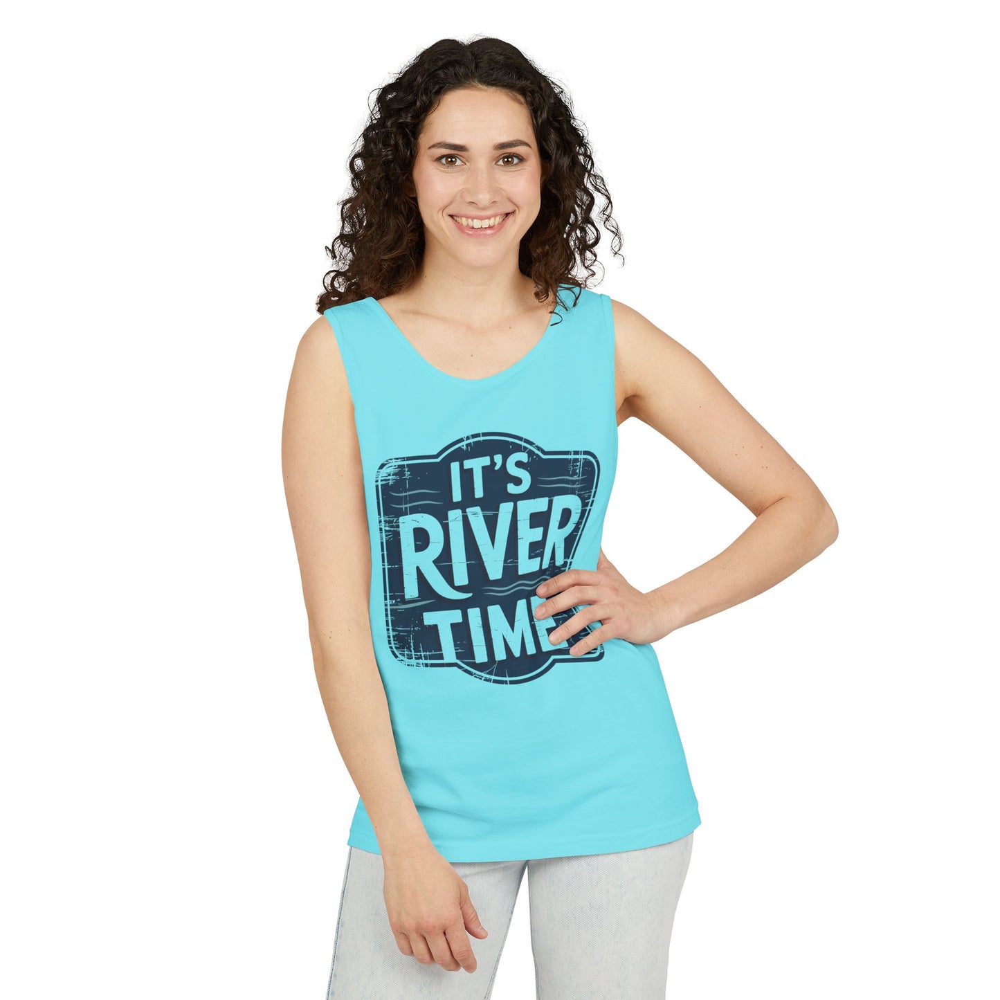 It’s River Time Garment-Dyed Tank Top