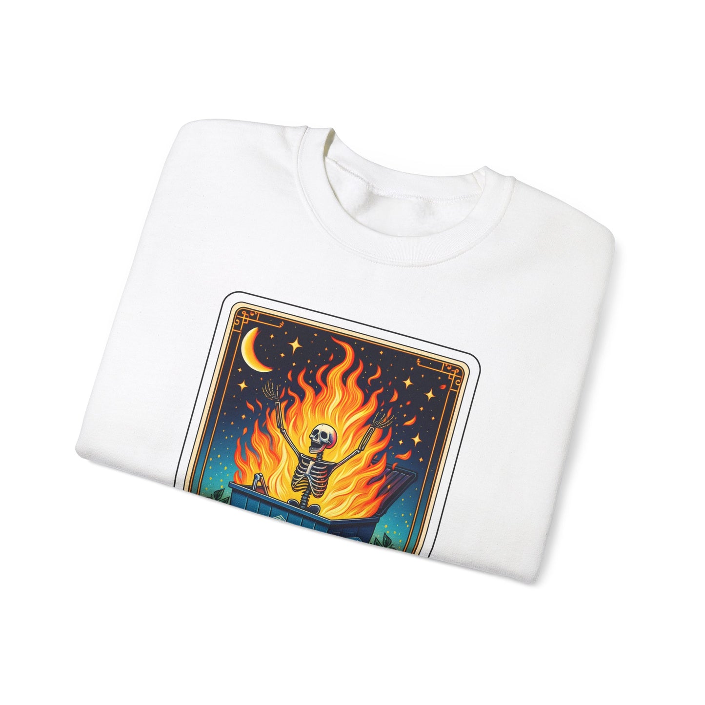 Emotional Dumpster Fire Tarot Heavy Blend™ Crewneck Sweatshirt
