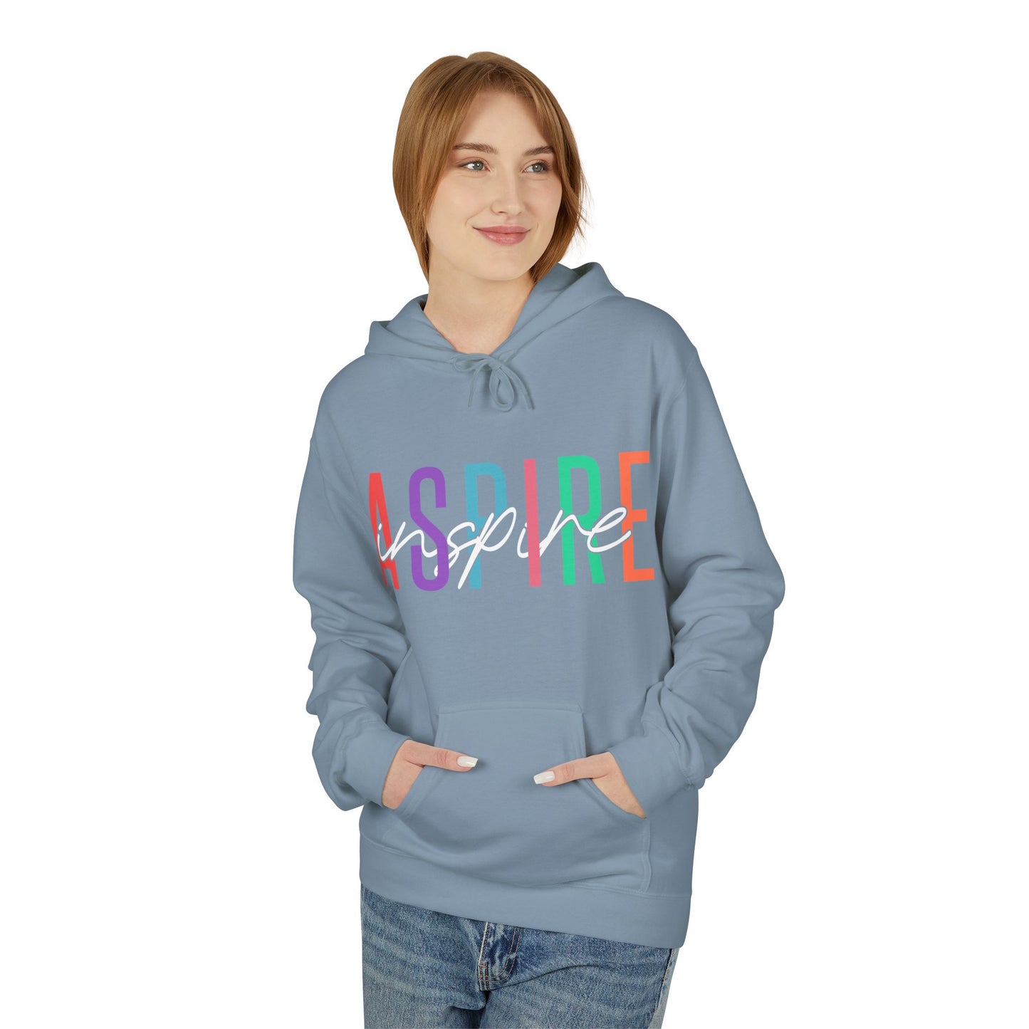 Aspire Inspire Midweight Softstyle Fleece Hoodie