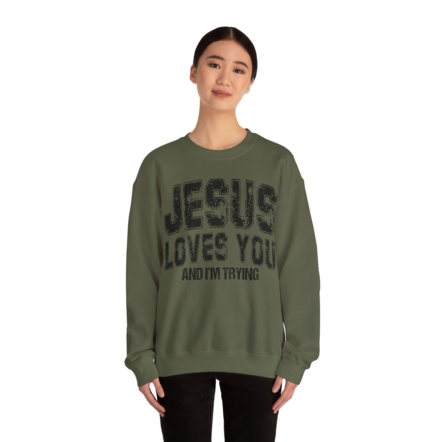 Im Trying Heavy Blend™ Crewneck Sweatshirt