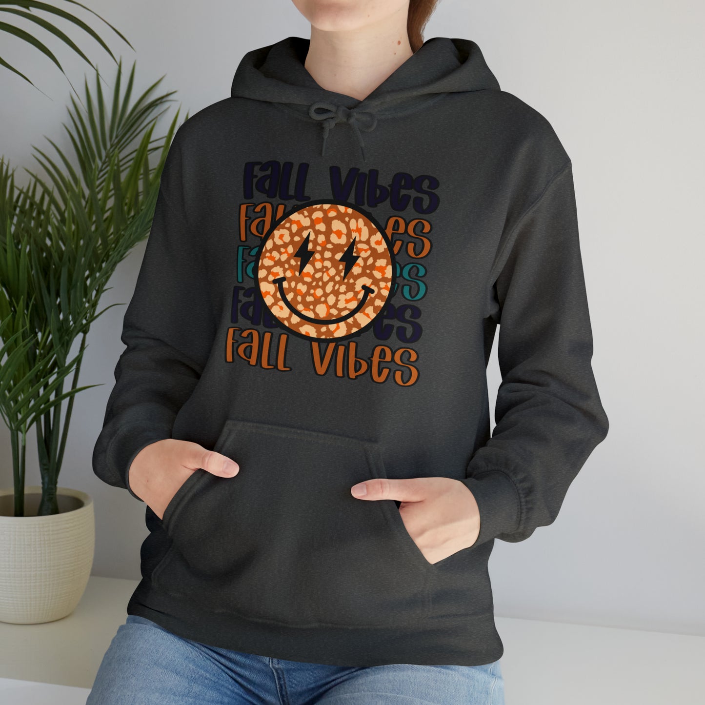 Fall Vibes Smile Heavy Blend™ Hooded Sweatshirt