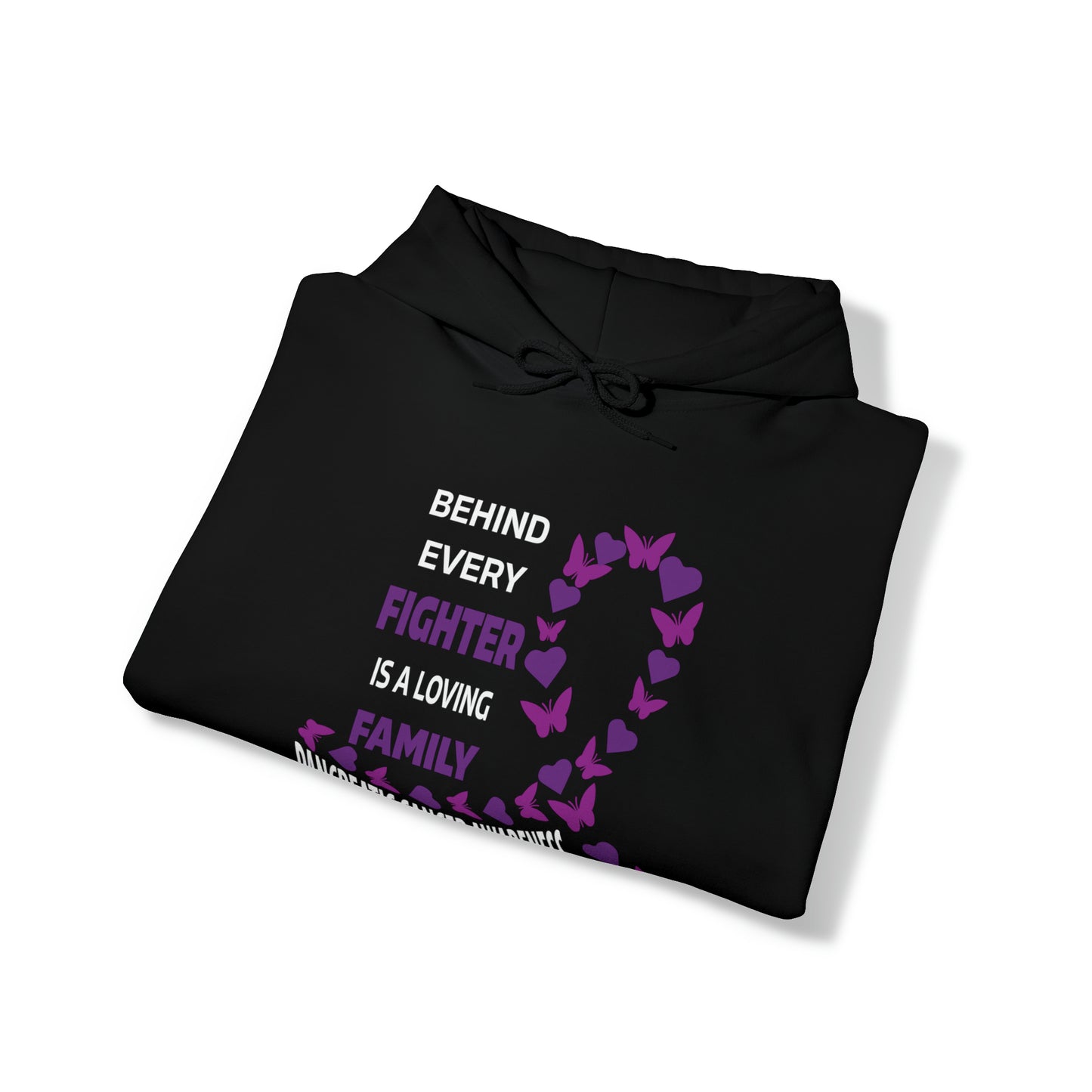 Behind Every Fighter -Pancreatic Cancer Heavy Blend™ Hooded Sweatshirt