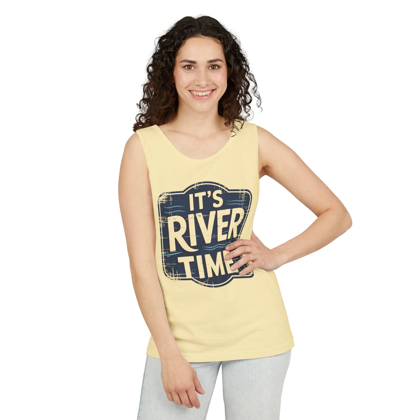 It’s River Time Garment-Dyed Tank Top