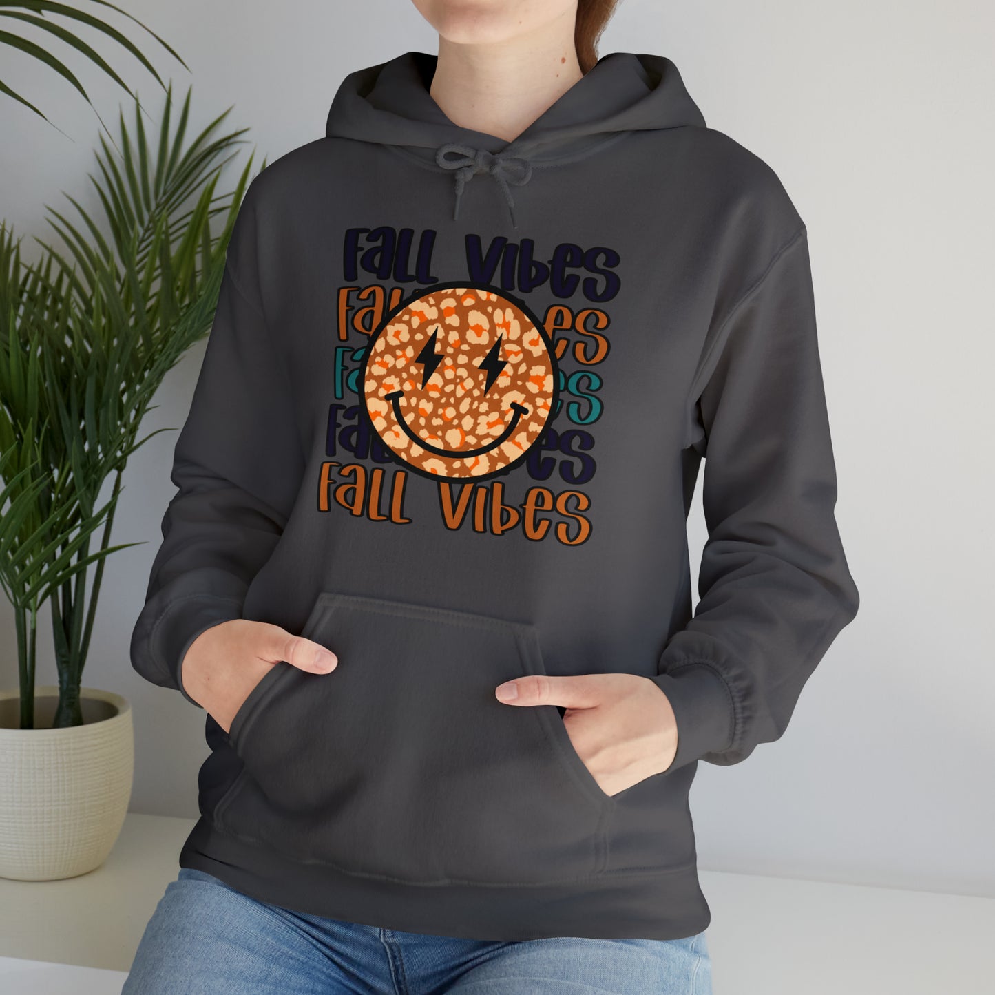 Fall Vibes Smile Heavy Blend™ Hooded Sweatshirt