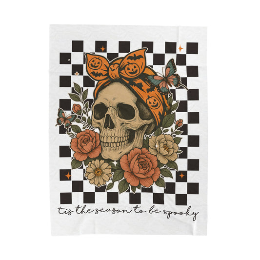 Tis The Season To Be Spooky Velveteen Plush Blanket