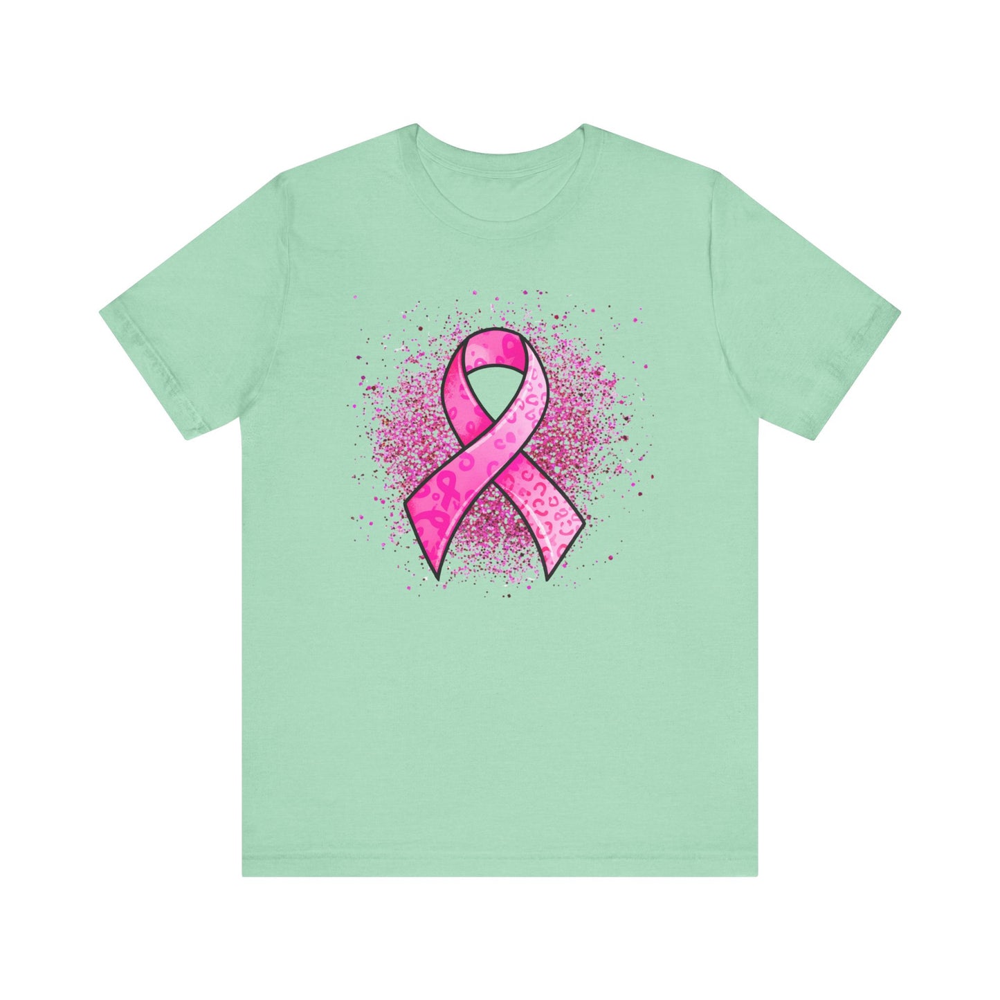 Breast Cancer Ribbon Jersey Short Sleeve Tee