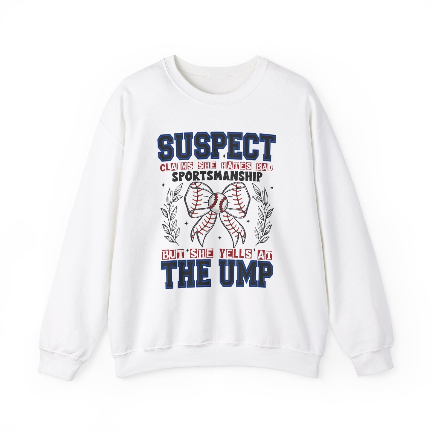 But She Yells At The Ump Heavy Blend™ Crewneck Sweatshirt